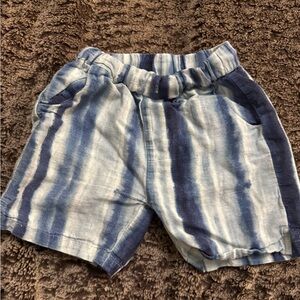 Zara Blue Tie-Dye Shorts Relaxed Fit